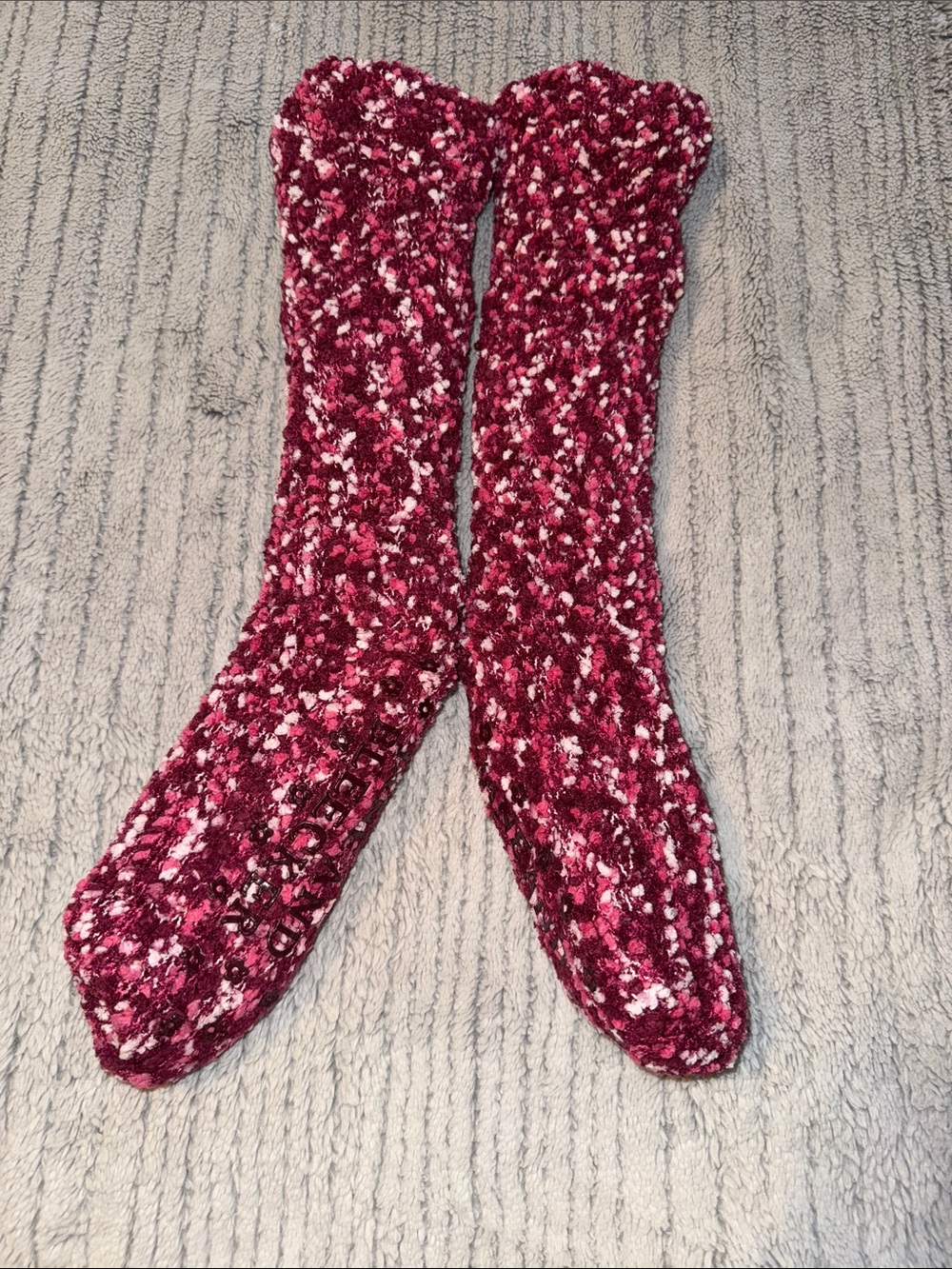 Plush Knit Women's Slipper Socks - Berry Mix
